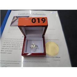 Yellow topaz emerald cut ring