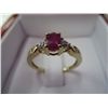 Image 2 : 10kt yellow gold ruby & diamond ring