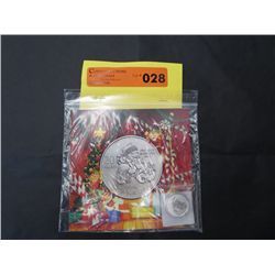 2013 solid silver Royal Mint Santa coin