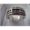 Image 2 : .925 silver man's onyx band ring