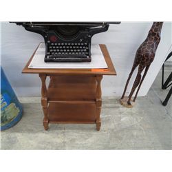 Three tiered maple table