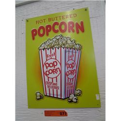 Metal popcorn sign (2004) 12" x 17"
