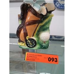 Glazed container - golf motif