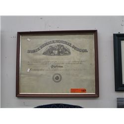 Framed 1902 diploma