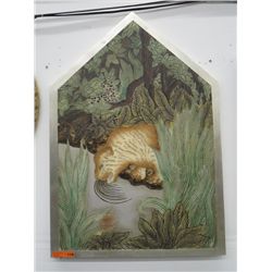 Carved jungle scene