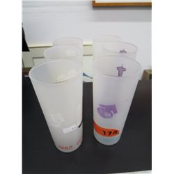 Six vintage glasses from Seattle World's Fair 1962