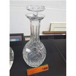 Crystal Decanter 11" tall at the stopper