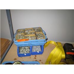Four trays of nuts and bolts