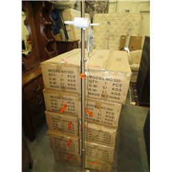 Brushed stainless floor lamp- no shade
