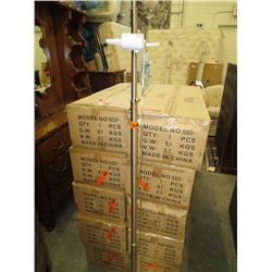 Brushed stainless floor lamp- no shade