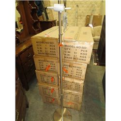 Brushed stainless floor lamp- no shade