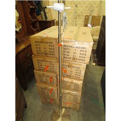 Brushed stainless floor lamp- no shade