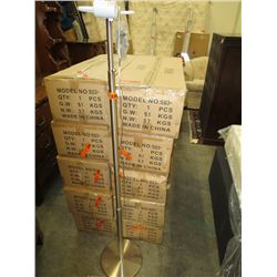 Brushed stainless floor lamp- no shade