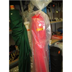 Roll of red sports jersey fabric