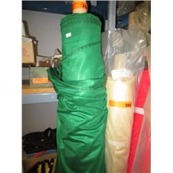 Roll of green sports jersey fabric