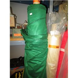 Roll of green sports jersey fabric