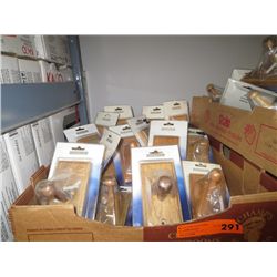Box of wooden hooks