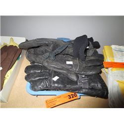 Tray of winter gloves