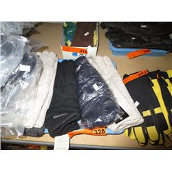 Five pairs of knitted thinsulate gloves
