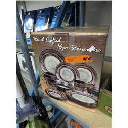 16 piece stoneware dish set, in box