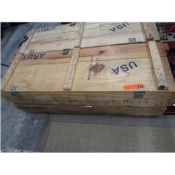 US army wooden ammunition boxes - camo