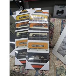 Three pictures of cassette tapes