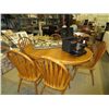 Image 1 : Oval table with leaf and six chairs