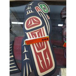 Native carving of a raven by Harvey John