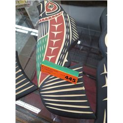 Native carving of a salmon by Harvey John
