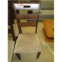 New brown wood chairs with upholstered seat