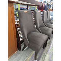 Brown microfibre dining chair