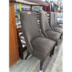 Brown microfibre dining chair