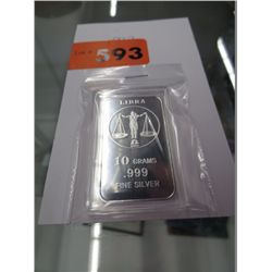 Solid silver art bar - tax exempt