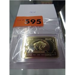 Gold clad American buffalo bar