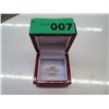 Image 1 : Yellow topaz gemstone ring with 2 side diamonds