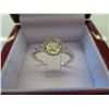 Image 2 : Yellow topaz gemstone ring with 2 side diamonds
