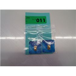 2x .999 solid gold certified bars