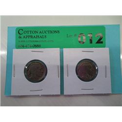 2x old American Indian head nickels
