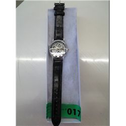 Men's skeleton mechanical watch