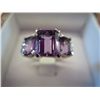 Image 2 : 3 stone amethyst ring