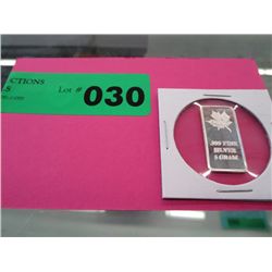 .999 silver Canadian maple leaf bar