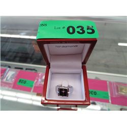 Man's crystal cross enamel ring