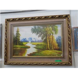 Framed landscape (forest & mountain)