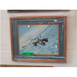 Signed airplane print