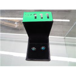 New Fire Opal earrings, sterling silver setting