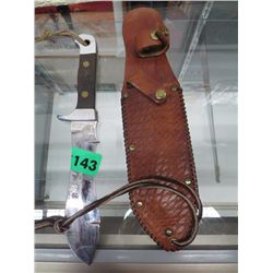 6" Knife in a leather sheath