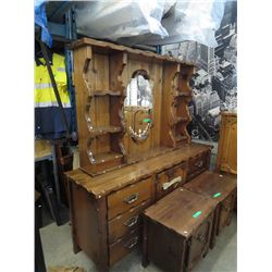 Rustic five piece bedroom set