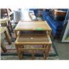 Image 1 : Two wicker and bamboo nesting tables