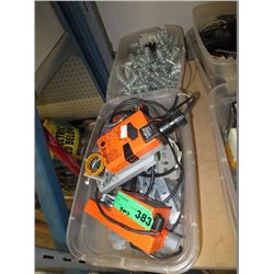 Three trays and contents