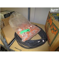 Electrical cables and a bag of cable ends